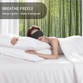 EcoBedsoNight 100% Viscose Derived from Bamboo, King Size Sheet Set,Soft & Cooling Bed Sheet Set，Organically Grown,Breathable & Soft Deep Pocket Up to 18 Inches