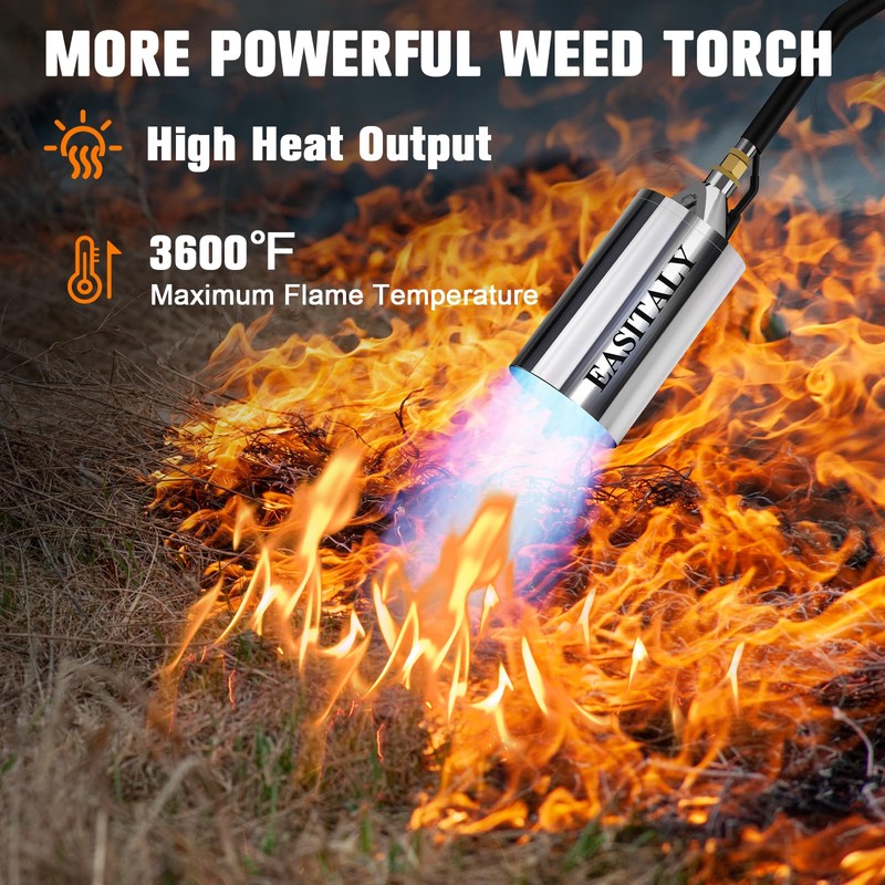 Propane Torch Weed Burner Kit,High Output with 12.5FT Hose,Heavy Duty