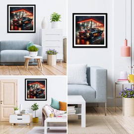 MXJSUA Exquisite Sports Car Diamond Painting Kits for Adults, 5D Diamond Art Kits for Beginners, DIY Full Drill Picture with Diamond for Home Wall Decor 30x30cm