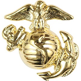 US Marine Corps 1/2" Eagle Globe and Anchor Right Facing Lapel Pin