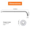 HarJue Shower Arm with Flange and Teflon Tape, Wall Mounted