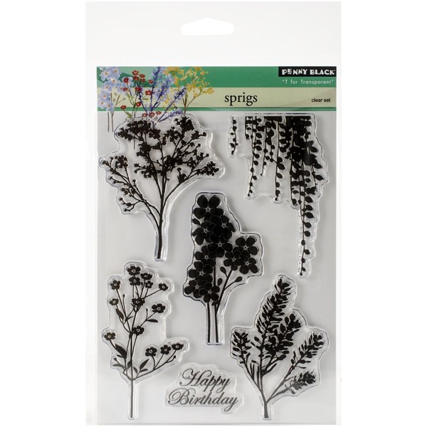 Penny Black 30-284 Sprigs Transparent Stamp Set