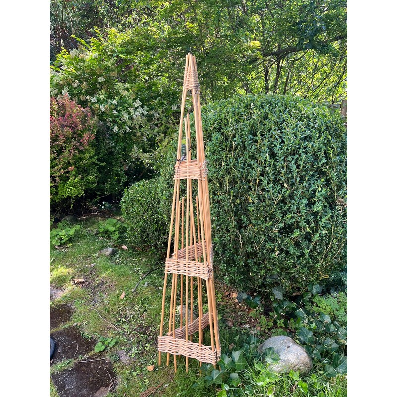 48" H Debarked Willow Foldable 3 Sided Obelisk