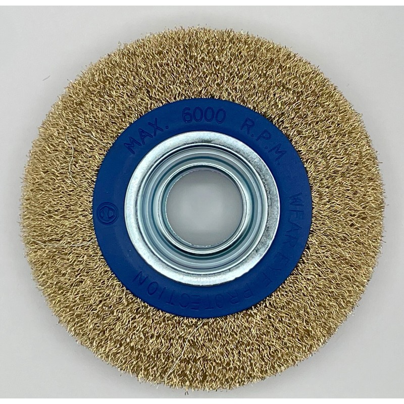 Mopani 1-Pc 6" INCH ROUND BRASS WIRE BRUSH WHEEL FOR