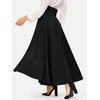 SweatyRocks Women's Elegant High Waist Skirt Tie Front Pleated Maxi