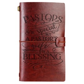 Pastor's Wife Appreciation Gifts for Women, Gifts for First Lady, Leather Journal Notebook, Embossed Travel Diary, Lined Planner, 7x5 Inches