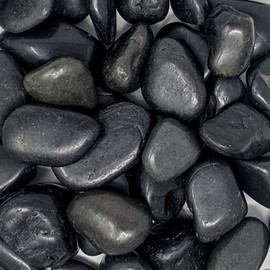 Midwest Hearth Natural Decorative Polished Black Pebbles 1" to 3" Size (5-lb Bag)