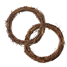 Simoutal Grapevine Wreath DIY Crafts Natural Dried Round Grapevines Wreath Bulk for Decoration, Crafts (12 Inch, 2 Pack)