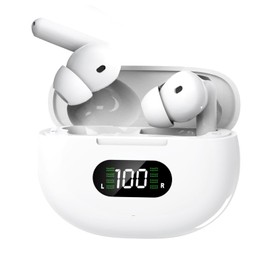 Bluetooth Wireless Earbuds with Noise Cancelling, Waterproof in-Ear Headphones, 45h Playtime & LED Power Indicator