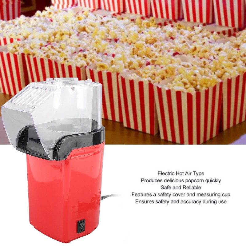 Popcorn Maker 1200W Oil Less Fast Popping One Touch Operation