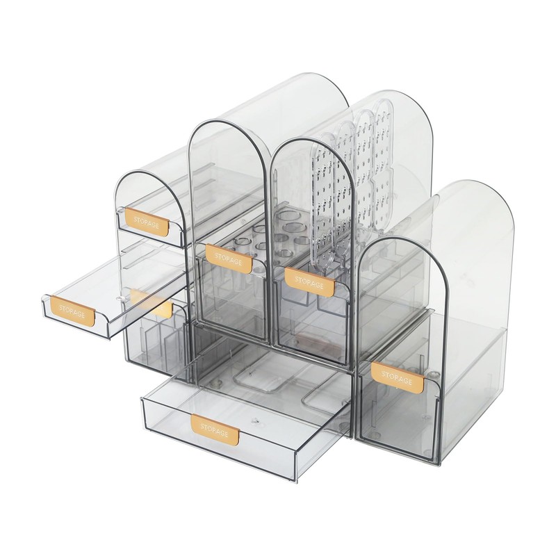 ILWorkTLs Countertop Makeup Organizer with Drawers,Stackable Cosmetic Organizers,Display Case for