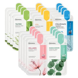MEDIHEAL Sheet Mask Heroes - Paquete de 6 unidades - N.M.F, árbol de té, colágeno, W.H.P, H.D.P, D.N.A, máscara fática hidratante, terapia diaria de  