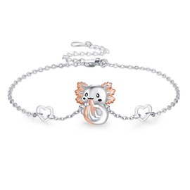 StoryEtain Axolotl Bracelet 925 Sterling Silver Axolotl Bracelet Axolotl Jewellery Gifts for Axolotl Lovers Women Girls Kid