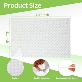 Moodooy - Forro de cama súper absorbente, grado médico, 100 unidades, almohadillas para orejas de cambiador para mesita de noche, gel absorbente para reducir el olor, para revestimientos de cambiador