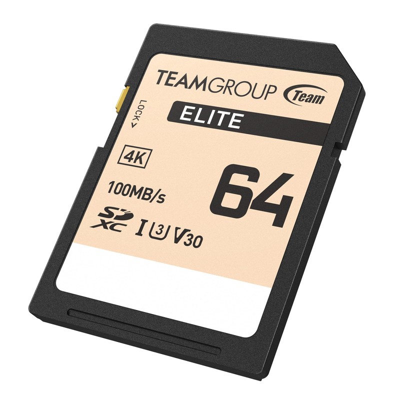 Team 64GB UHS-I U3 V30 SD Card 4k Video Support,
