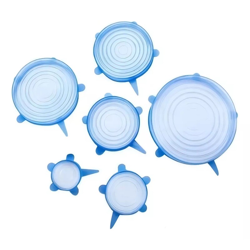 Eurotruck Mexico Tapas Elasticas Silicona Reutilizables Ajustable 6 Pz Comida