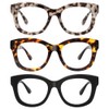 JiSoo 3 Pack Oversized Reading Glasses for Women Men 3.5,