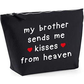 Hippowarehouse My Brother sends me kisses from heaven printed make up cosmetic wash bag 18x19x9cm