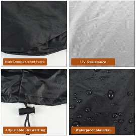 Klmnop 55 Gallon Drum Lid Cover, Waterproof Lid Cover for 55 Gallon Drum with Adjustable Drawstring Fits Most Water Barrel and Trash Can(1 Pack)