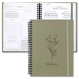 Beautiful To Do List Notebook - Aesthetic Daily Planner to Easily Organize Your Tasks And Boost Productivity - Stylish Undated ADHD Planner Gift and The Perfect School or Office Supplies For Women
