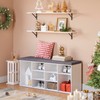 DINZI LVJ Shoe Storage Bench with Cushion, Cubby Shoe Rack