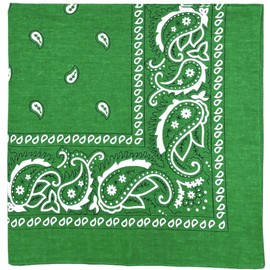 MDSTYLE Extra Large Bandana 27” x 27” 100% Cotton for Men & Women Paisley Handkerchief Headband Scarf Jumbo Bandanas (Green)