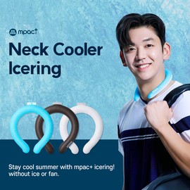 MPAC+ Neck Cooler Icering | Cooling Neck Wrap - Personal Air Conditioner with Gel Ice Pack for Outdoor Activities, Hot Weather Relief, Summer, Freeze Below 64F (Basic, Blue)