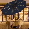 wikiwiki 10FT 3Tiers Solar LED Patio Umbrella with Base, Sturdy