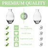 Glass Bud Vase for Centerpieces, 12Pcs/4Sets Glasseam Modern Clear Mini