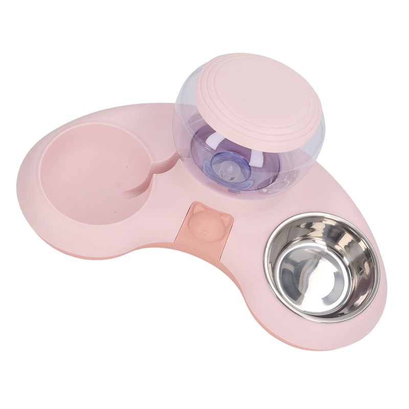 Double Cat Bowls Pet Food and Water Bowl Set Tilted