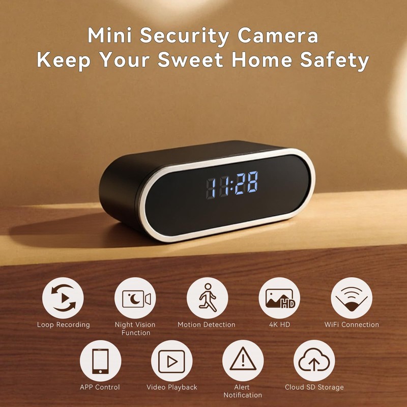 ASWNS Wireless WiFi Security Camera, Nanny Cam for Home, Indoor