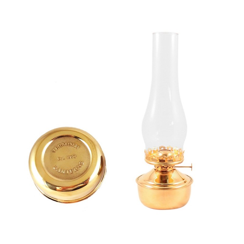 Vermont Lanterns Mansfield Brass Table Oil Lamp 14" (Brass)