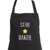 Second Ave Star Baker Unisex Black Apron Bake Off Baking