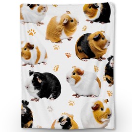 Ti Caldi Adorable Guinea Pig Pattern Blanket Soft Flannel Throw Blankets - Cozy, Lightweight & Fluffy - Perfect for Couch, Bed, Travel - Cute Home Decor for Indoor & Outdoor Use 60"x50"