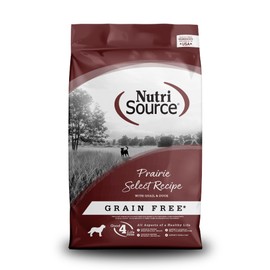 NutriSource Prairie Select Grain Free Dry Dog Food, Quail and Duck, 12LB