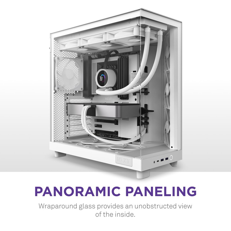 NZXT H6 Flow | CC-H61FW-01 | Compact Dual-Chamber Mid-Tower Airflow