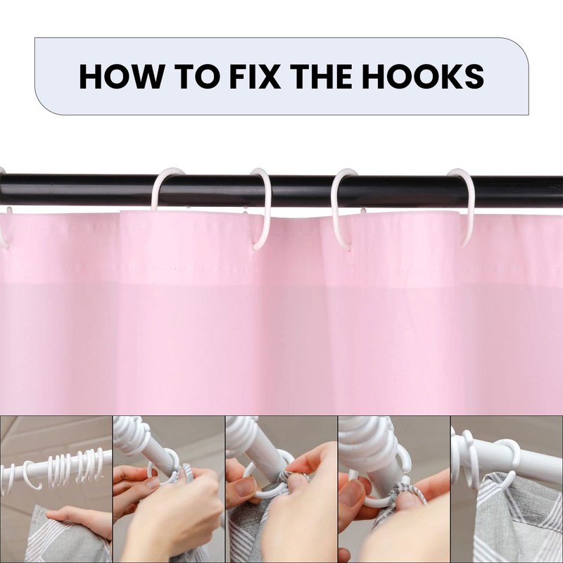 WedDecor Shower Curtains Mould Proof Resistant, Waterproof PEVA Shower Curtain