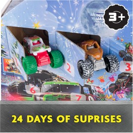 Monster Jam Calendario de Adviento 24 Días con Mini Camiones y Accesorios 6065437