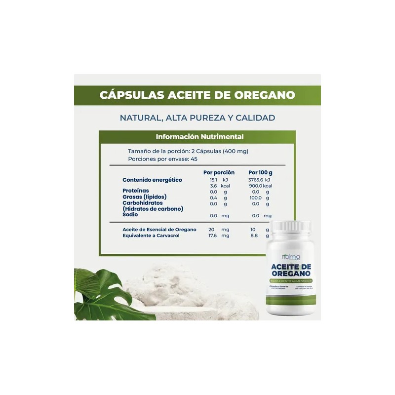 Aceite De Orégano 450 Cápsulas Calidad Premium Sin Sabor