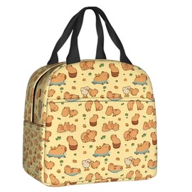 Cumnvulnt Capybara Lunch Bag Cooler Bag with Insulated Aluminium Foil Portable Lunch Bag Lunch Bag Insulated Lunch Bag for Women Men Work School Office Picnic Snack Bag