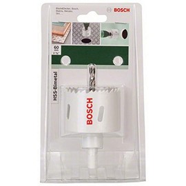 Bosch Accessories 1 x Hole Saw HSS Bi-Metal (for Aluminium, Metals, Non-ferrous Metals, Plastics, Acrylic Glass, Wood, Plasterboard, Diameter 60 mm, Drill Accessories)