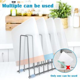 IDEATECH Reusable Silicone Bags Rack, Drying Rack for Storage Bags, Stainless Stand for Reusable Freezer Bags, File Organizer Desktop Storage Book Shelf (Grey)