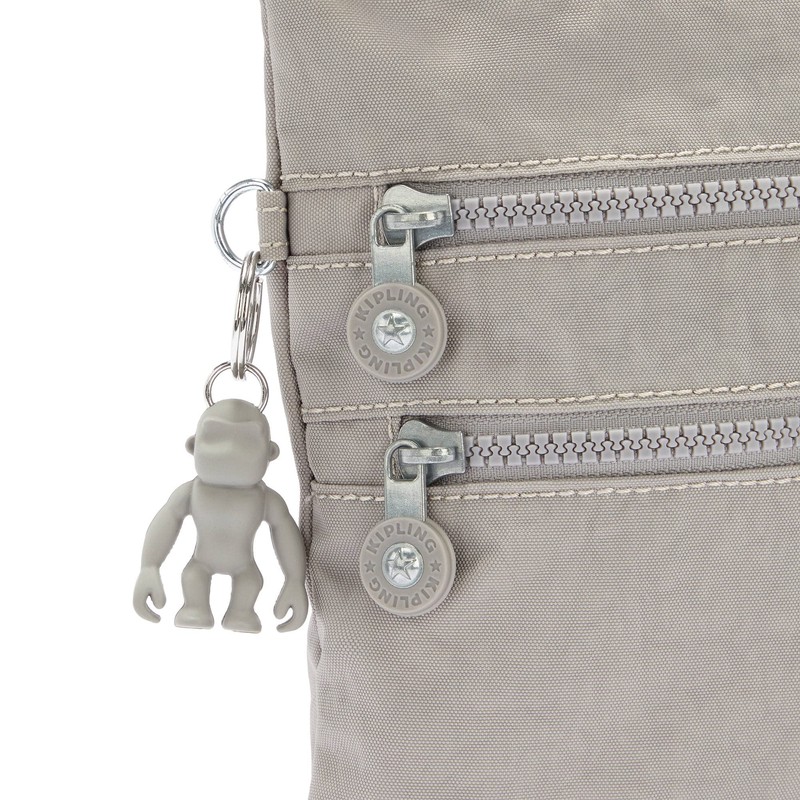 Kipling Damen Alvar Umhängetasche, Grau Gris