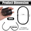 Shower Curtain Rings, 26 Pcs Black Metal Curtain Rings, Rustproof