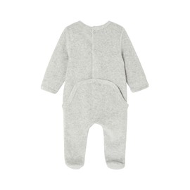 Vertbaudet Bio-Kollektion: 2er-Pack Baby Strampler, Samt & Cord grau meliert 92/98