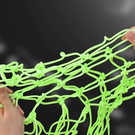 Teegxddy 2 Pieces Fluorescent Basketball Net Basketball Net Fluorescent Green Nylon Basketball Hoop Net for Indoor Outdoor Sports and Night Activities
