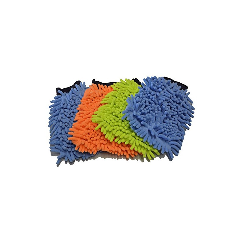 4 pieces microfibre wash mitt microfibre, application dry and wet,