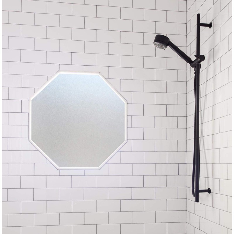 PROTINT WINDOWS Precut Frosted Privacy Octagon Window Film, Self Static