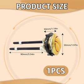 Universal Toilet Dual Flush Button, 38mm Dual Flush Toilet Cistern Push Button Replacement Dual Toilet Flush Button, Golden Toilet Buttons Dual Push Flushing Toilet Tank Buttons for Bathroom