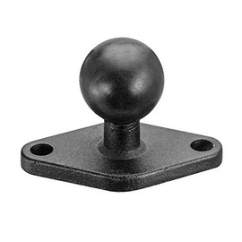 ARKON Mounts Diamond-Shaped Metal 25mm (1 inch) Ball to 2 Hole AMPS Compatible Adapter